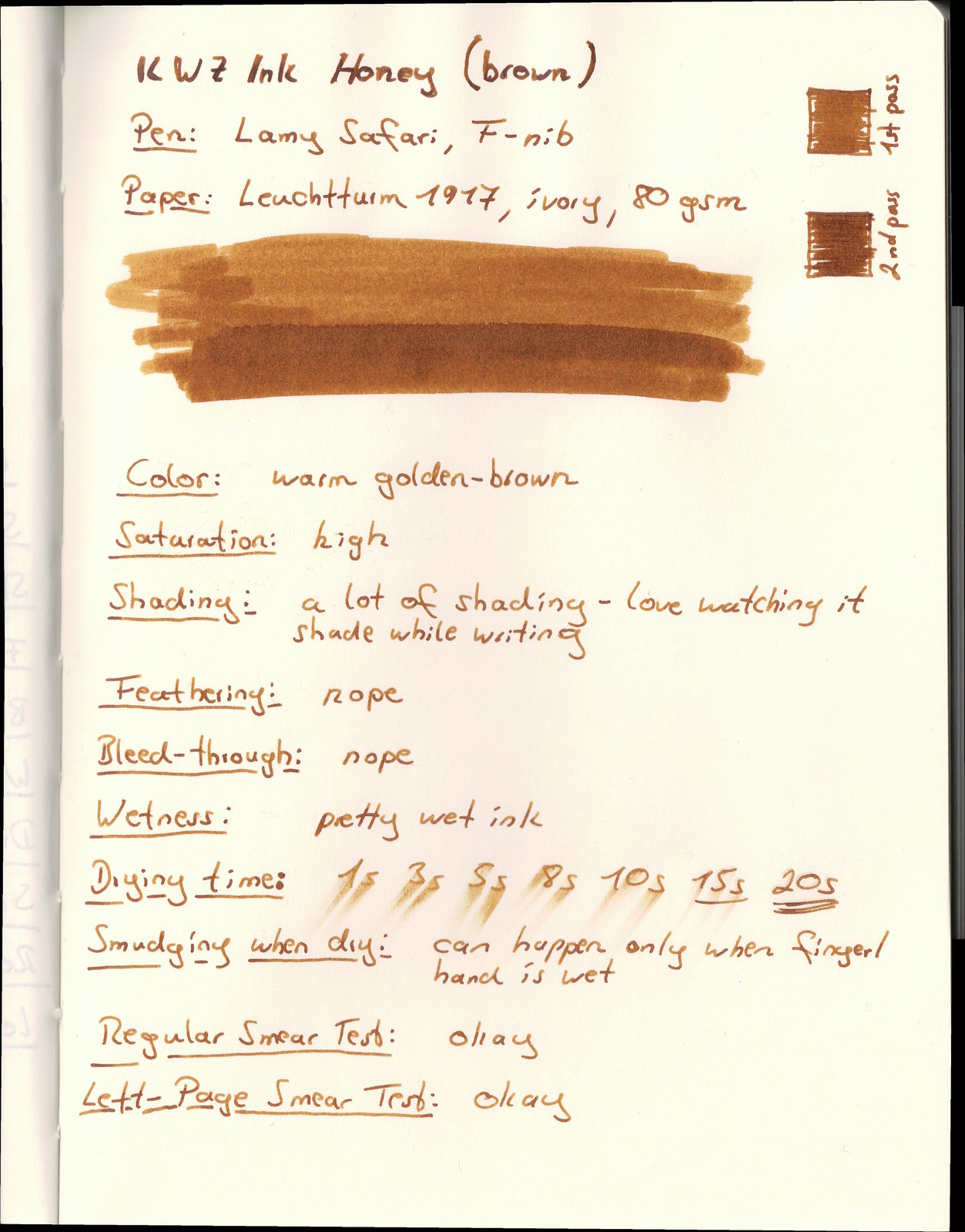 KWZ Ink Honey on Leuchtturm