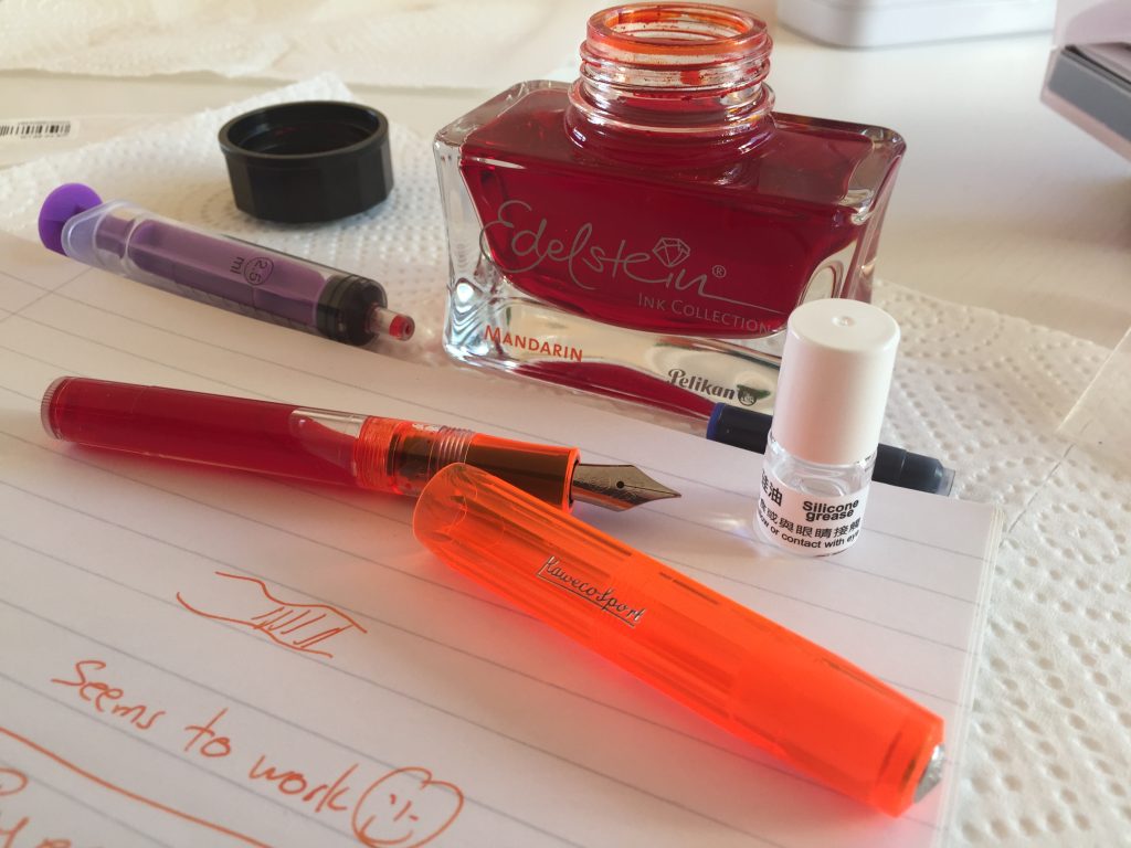 Kaweco ICE Sport - fountain pen (orange) - eyedropper conversion