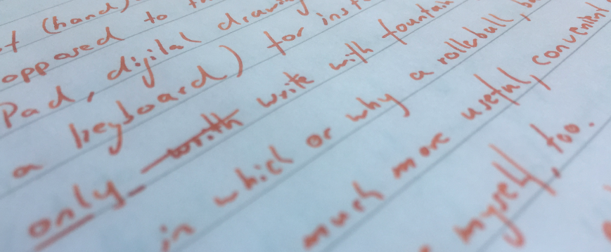 writing_orange ink